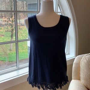 Sail to Sable Navy Blue sleeveless sweater